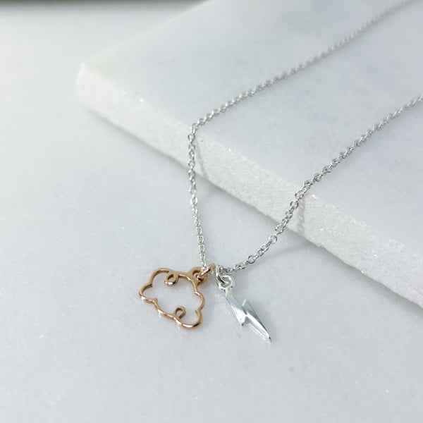 Lightning Storm Necklace - Rose Gold