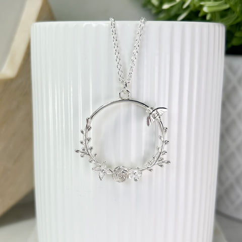 Botanical Hoop Necklace