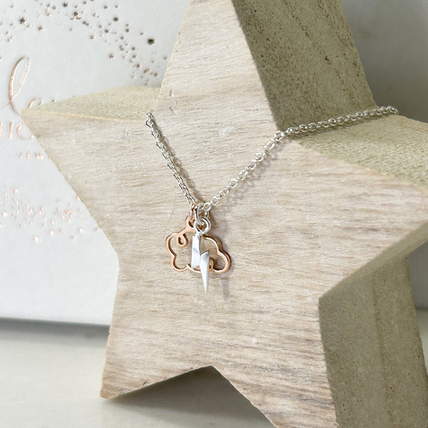 Lightning Storm Necklace - Rose Gold