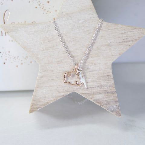 Lightning Storm Necklace - Rose Gold